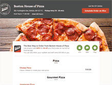 Tablet Screenshot of mybostonhouseofpizza.com